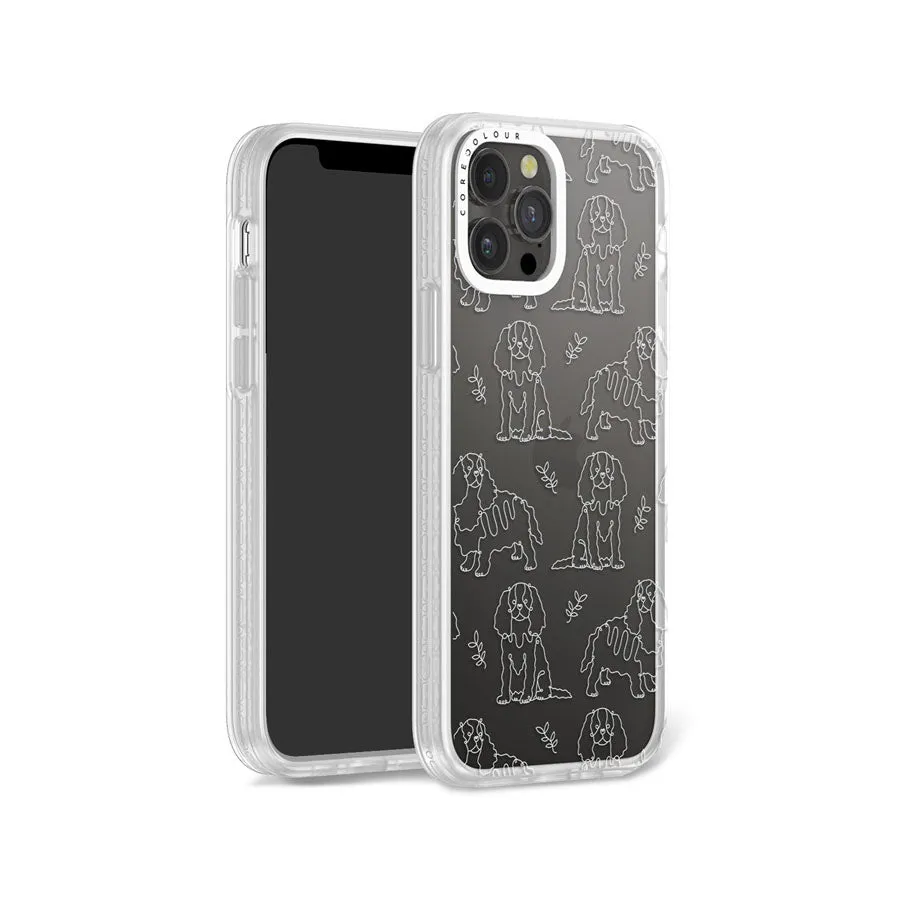 iPhone 12 Pro Cocker Spaniel Minimal Line Phone Case Magsafe Compatible