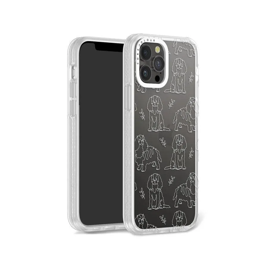 iPhone 12 Pro Cocker Spaniel Minimal Line Phone Case