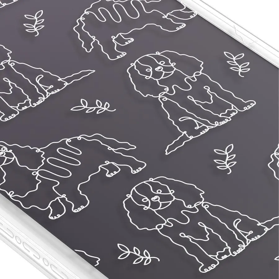 iPhone 12 Pro Cocker Spaniel Minimal Line Phone Case