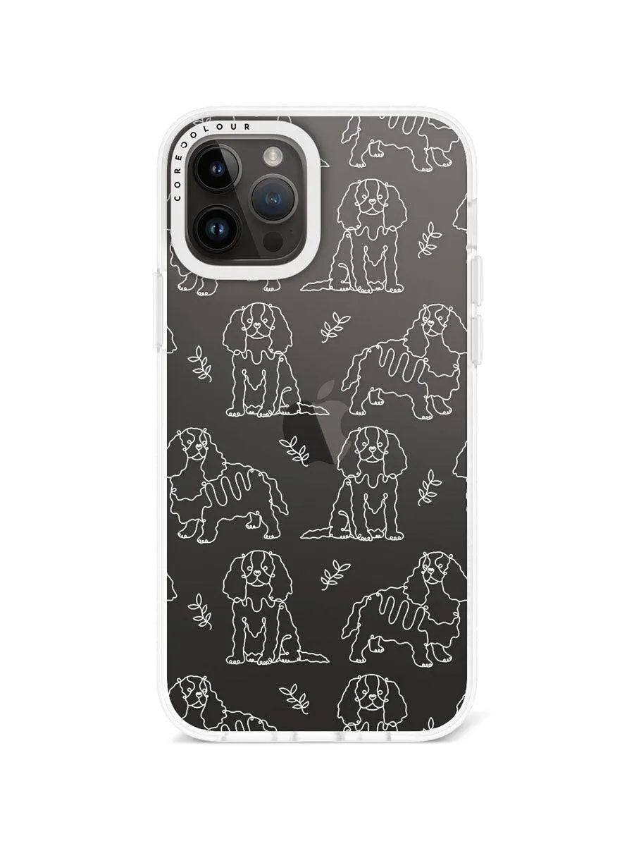 iPhone 12 Pro Cocker Spaniel Minimal Line Phone Case