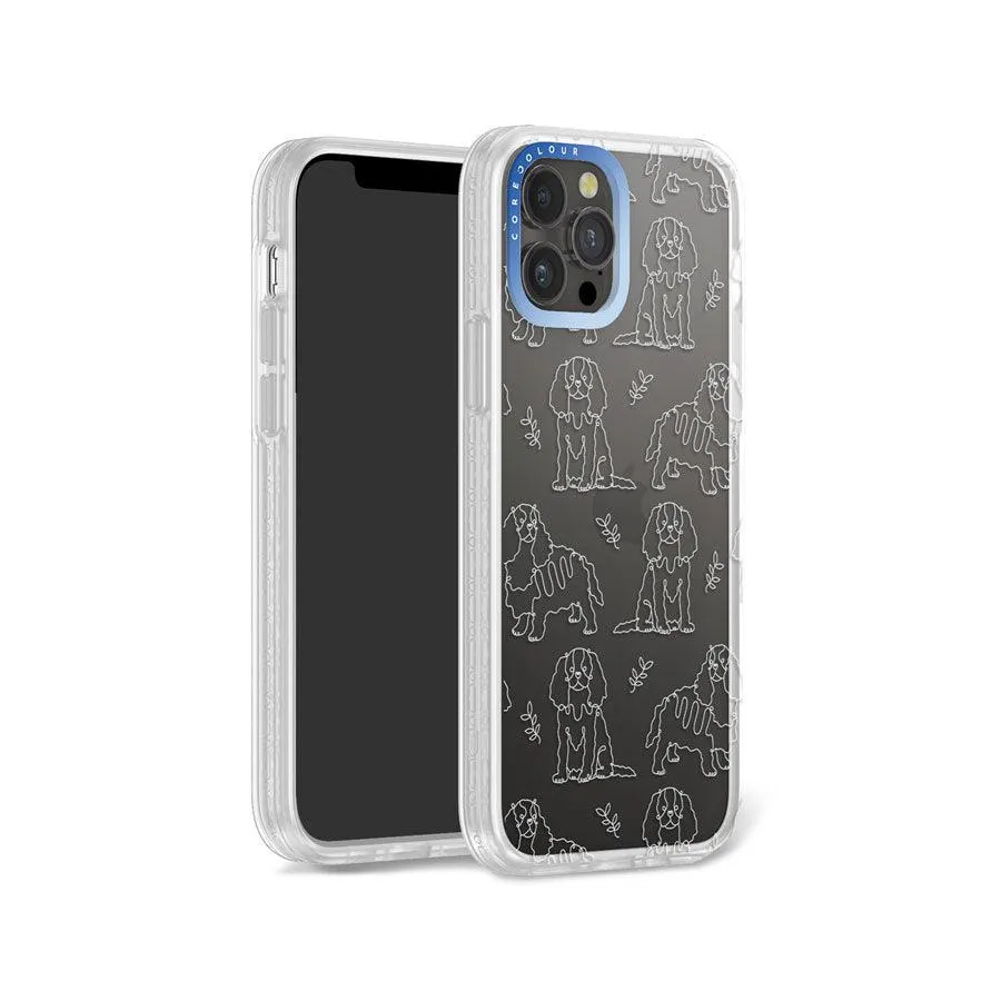 iPhone 12 Pro Cocker Spaniel Minimal Line Phone Case