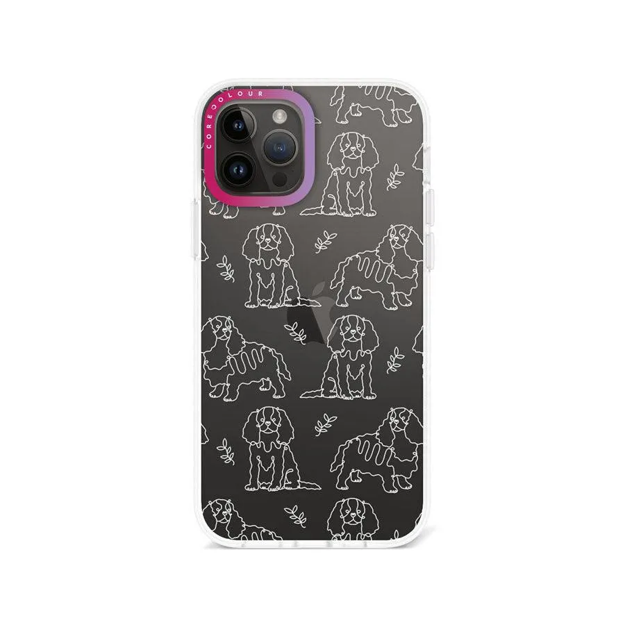 iPhone 12 Pro Cocker Spaniel Minimal Line Phone Case