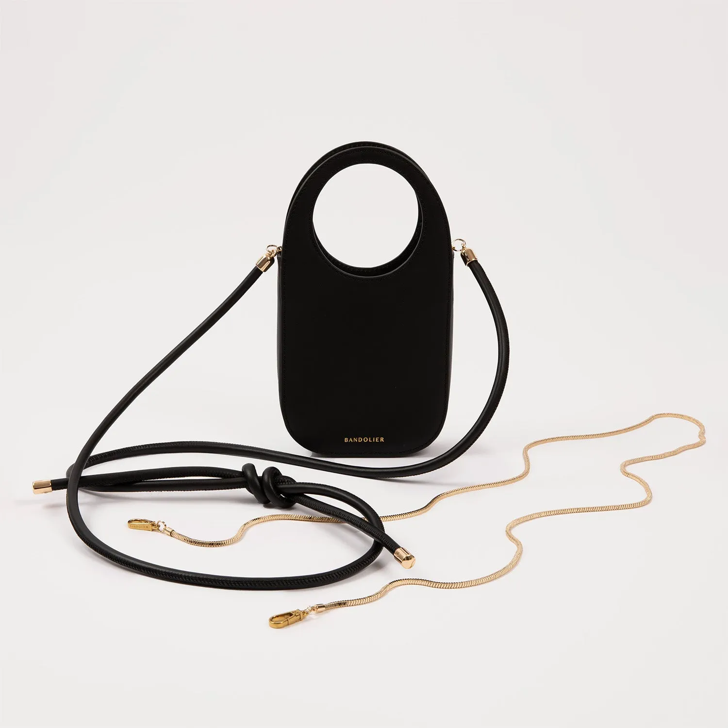 Julian Circle Phone Bag - Black/Gold