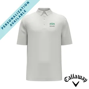 Lambda Chi White Callaway Greek Letter Golf Polo