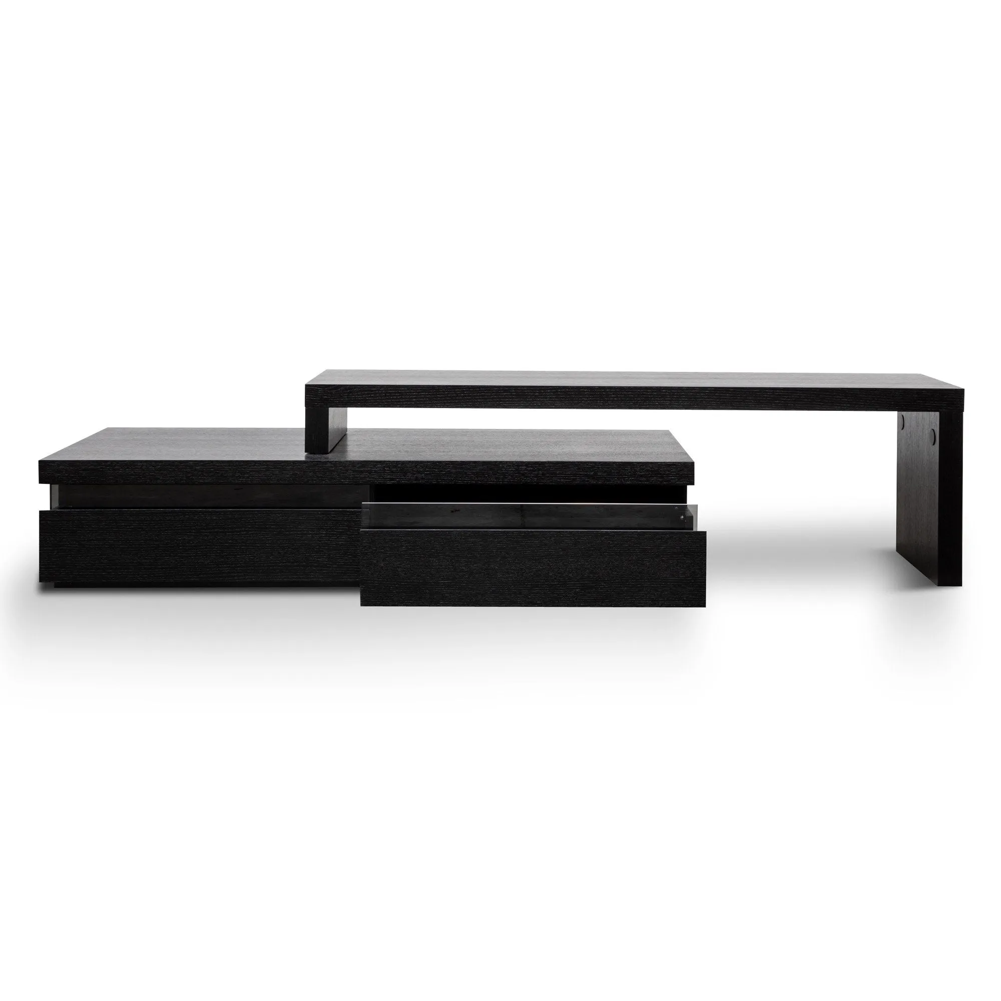 Maze 1.7-2.8m Lowline Wooden TV Entertainment Unit - Black