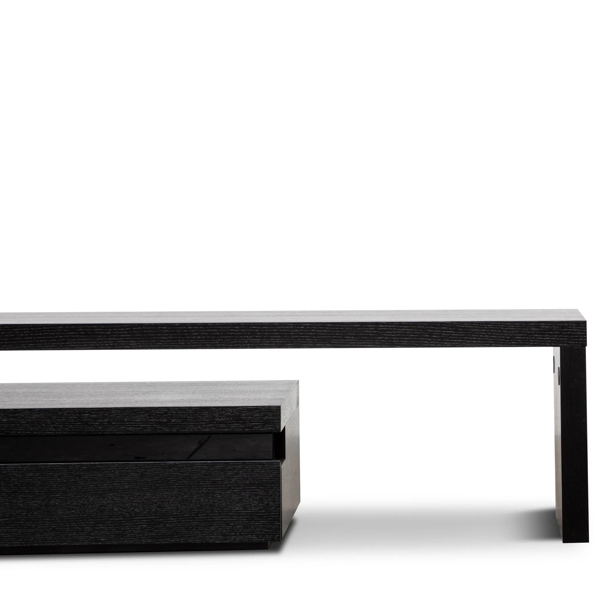 Maze 1.7-2.8m Lowline Wooden TV Entertainment Unit - Black