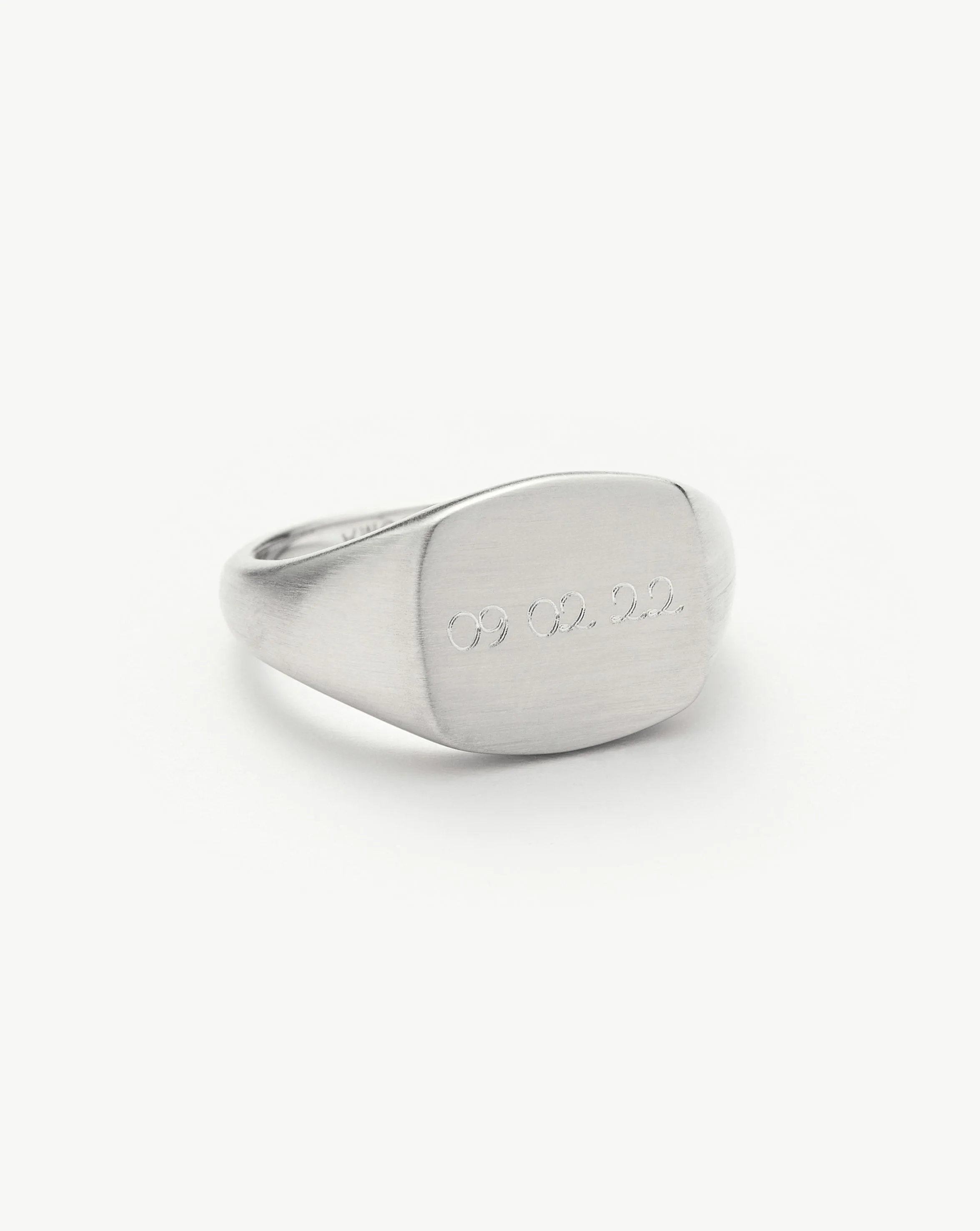 Mens Engravable Signet Ring | Sterling Silver