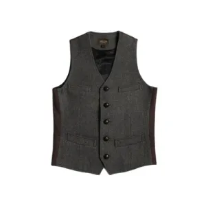 Men's Green-Grey Tweed Vest