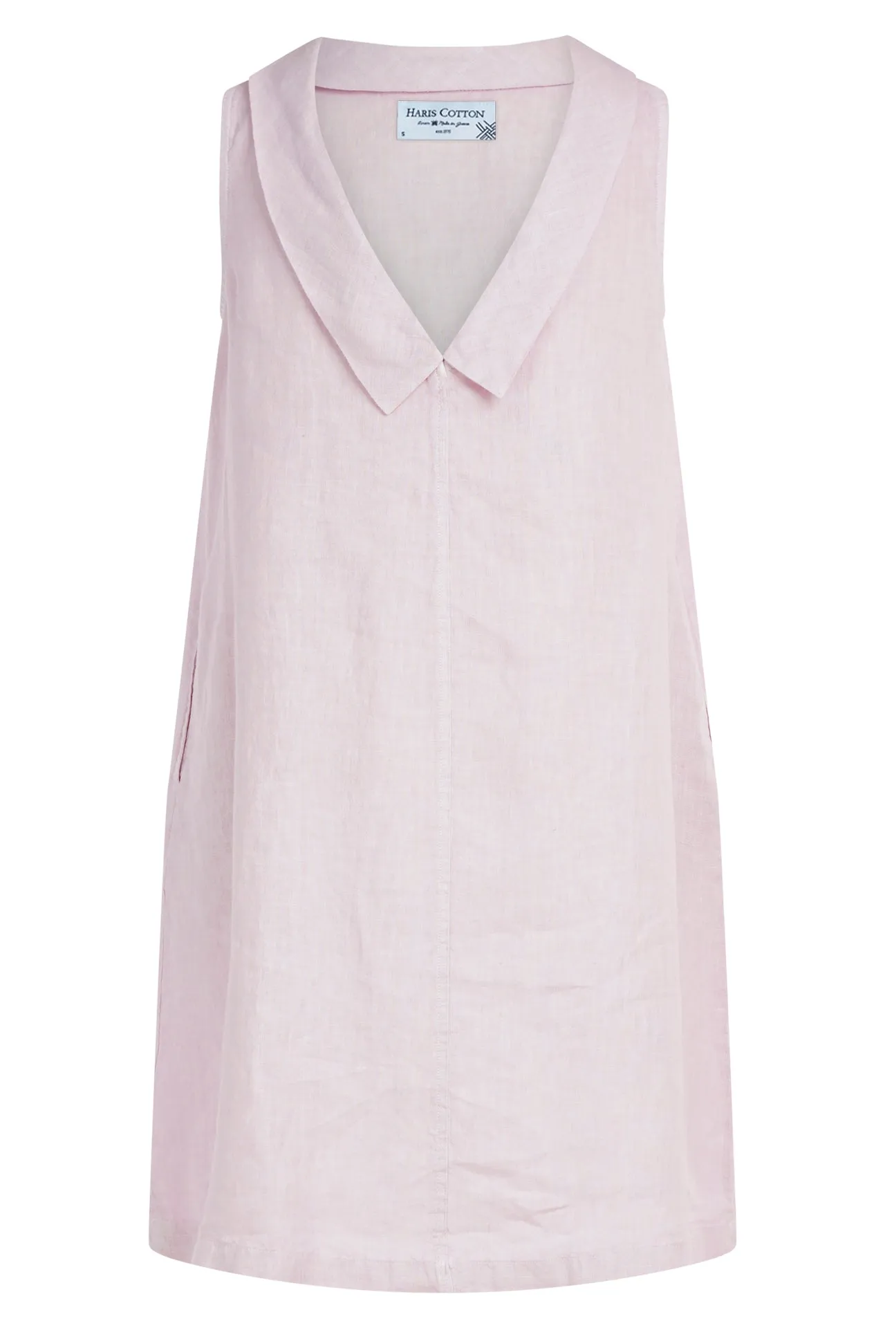 Midi Length Back Tie Linen Dress