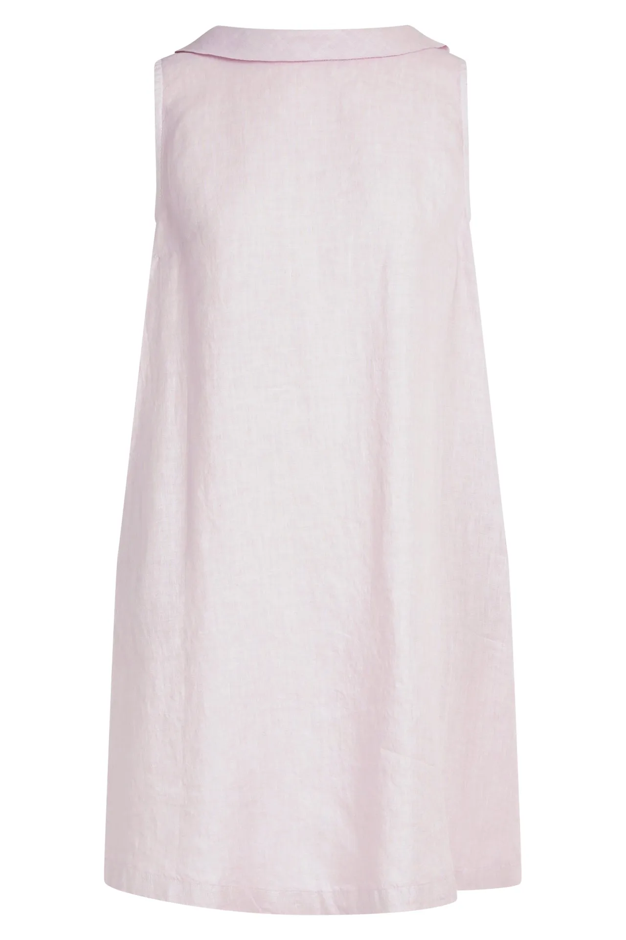 Midi Length Back Tie Linen Dress