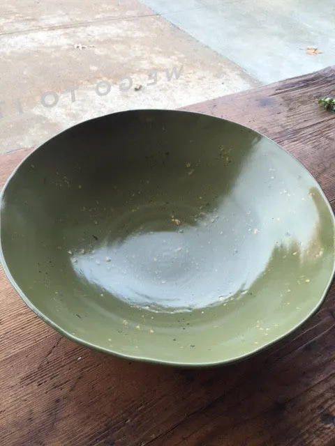 Moss Green Serving Bowl - Large