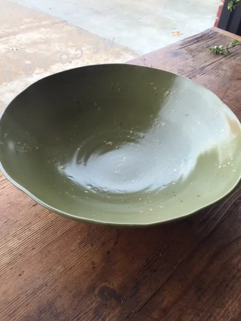 Moss Green Serving Bowl - Large