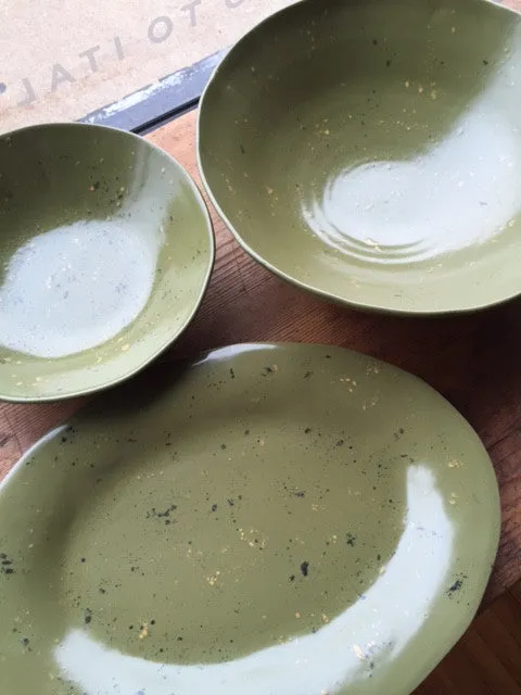 Moss Green Serving Bowl - Large