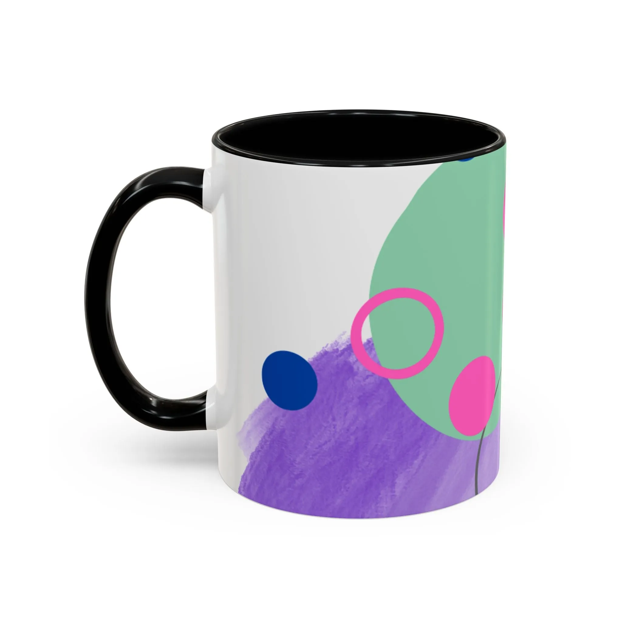 Mug - Abstract Digital Shapes Colorful Whimsical Minimalistic Design