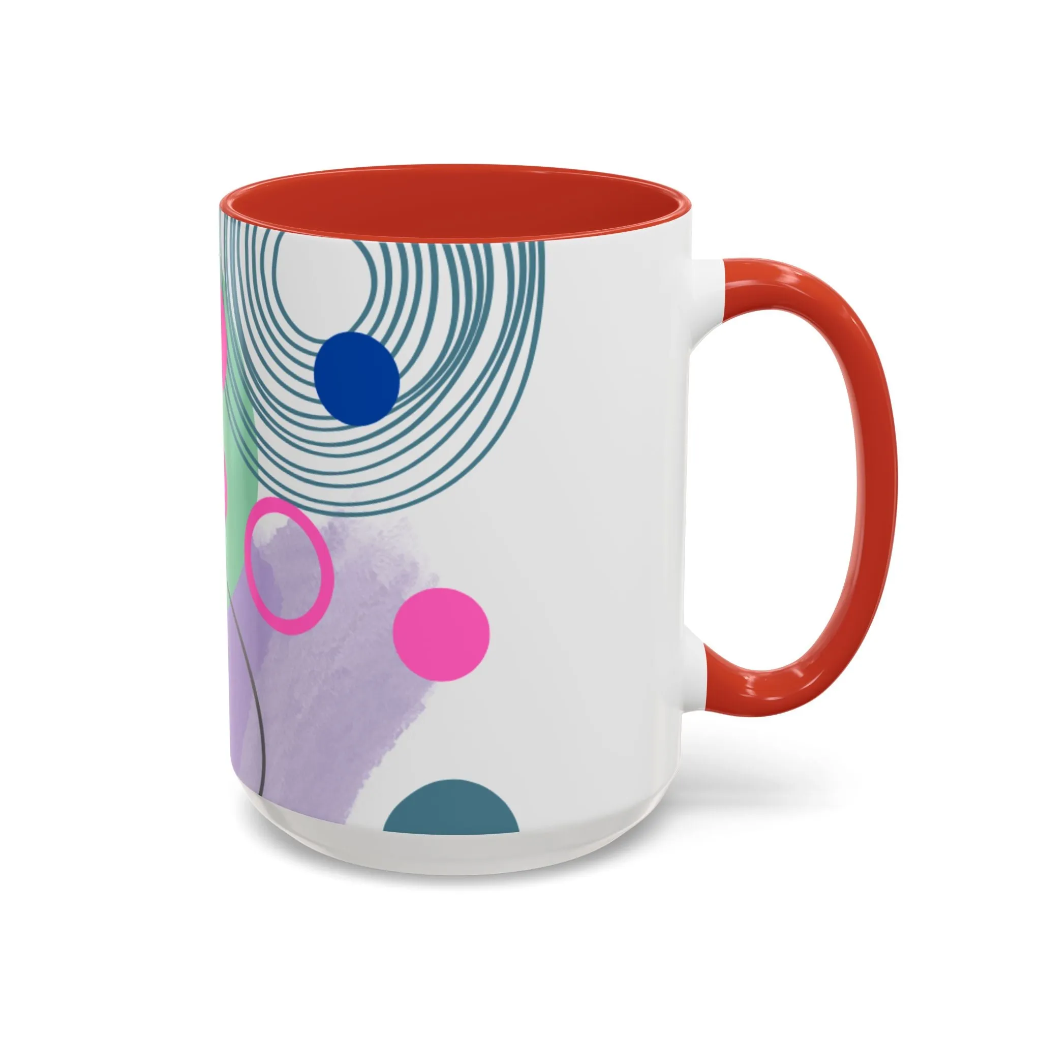 Mug - Abstract Digital Shapes Colorful Whimsical Minimalistic Design