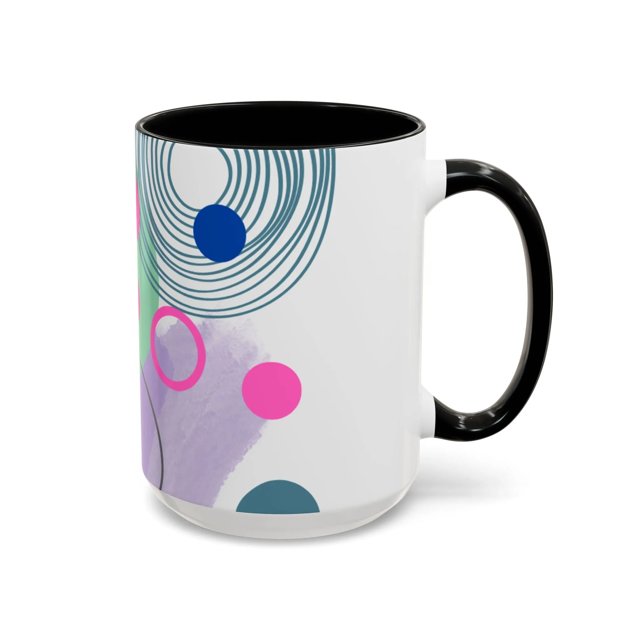 Mug - Abstract Digital Shapes Colorful Whimsical Minimalistic Design