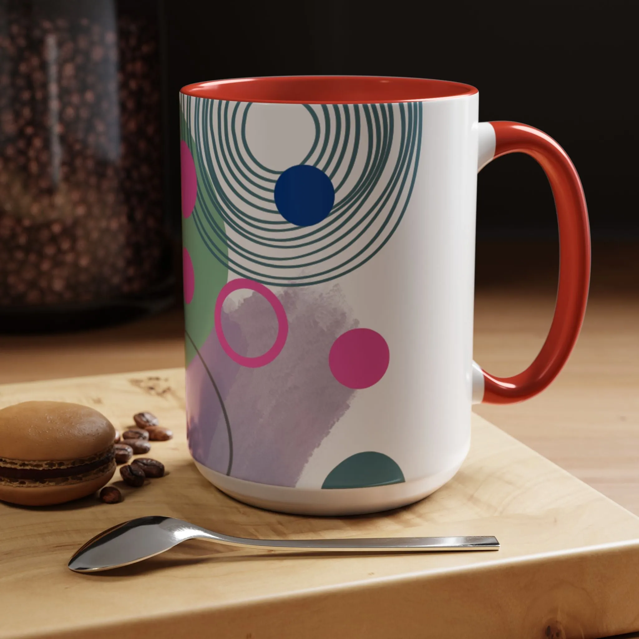 Mug - Abstract Digital Shapes Colorful Whimsical Minimalistic Design