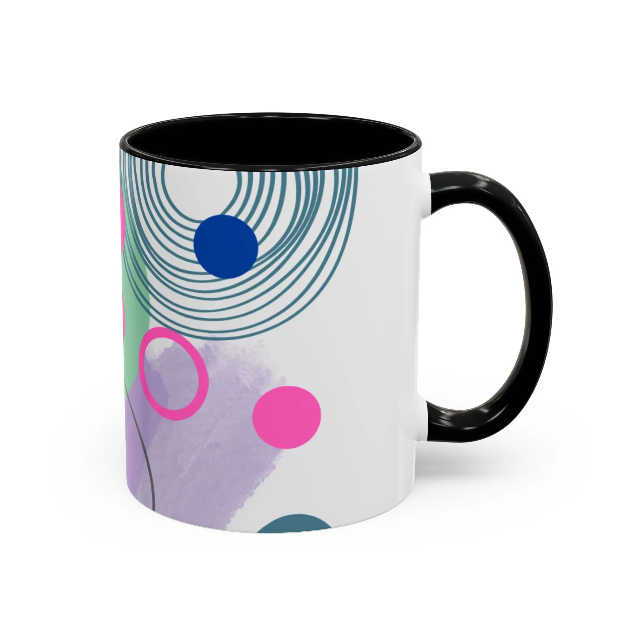 Mug - Abstract Digital Shapes Colorful Whimsical Minimalistic Design