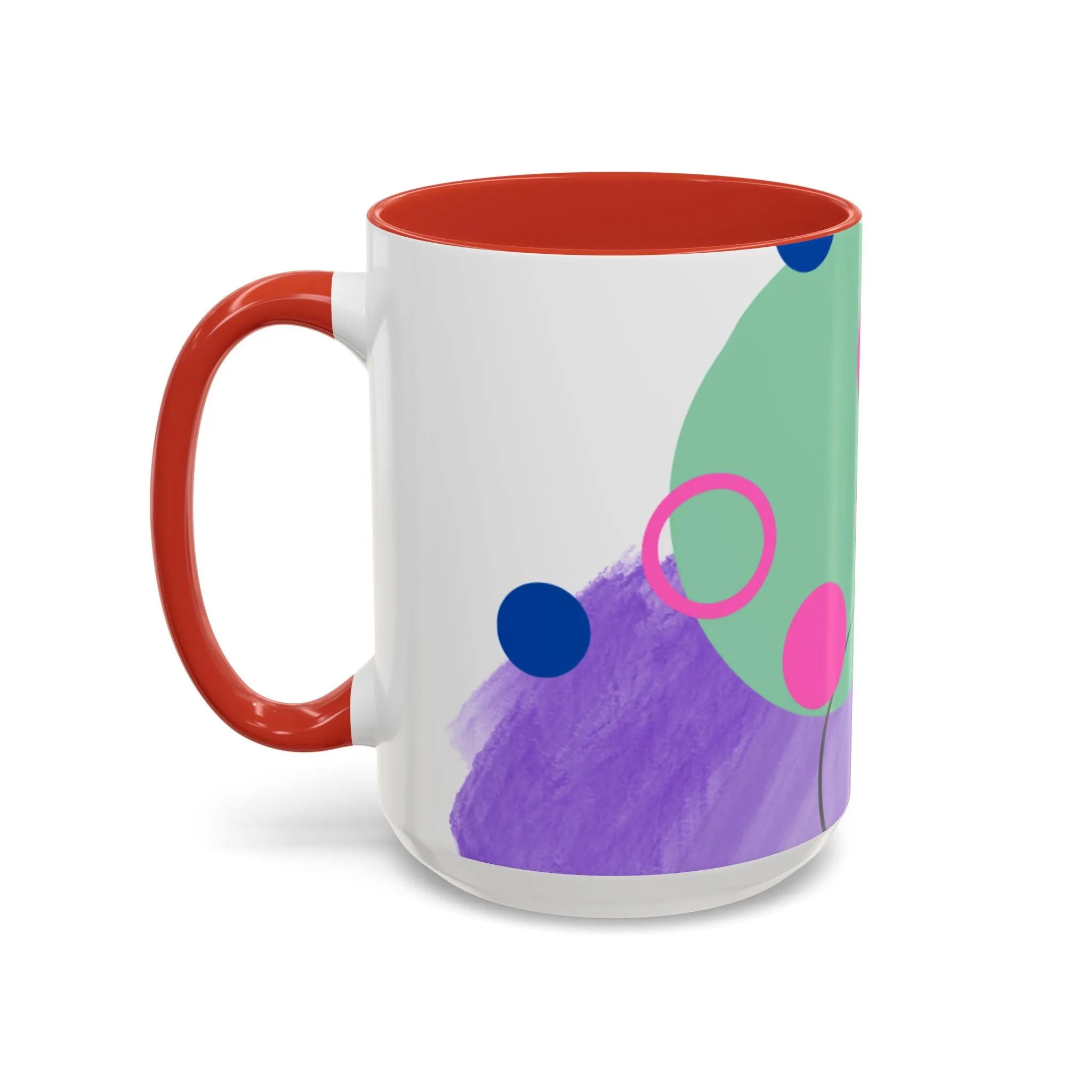 Mug - Abstract Digital Shapes Colorful Whimsical Minimalistic Design