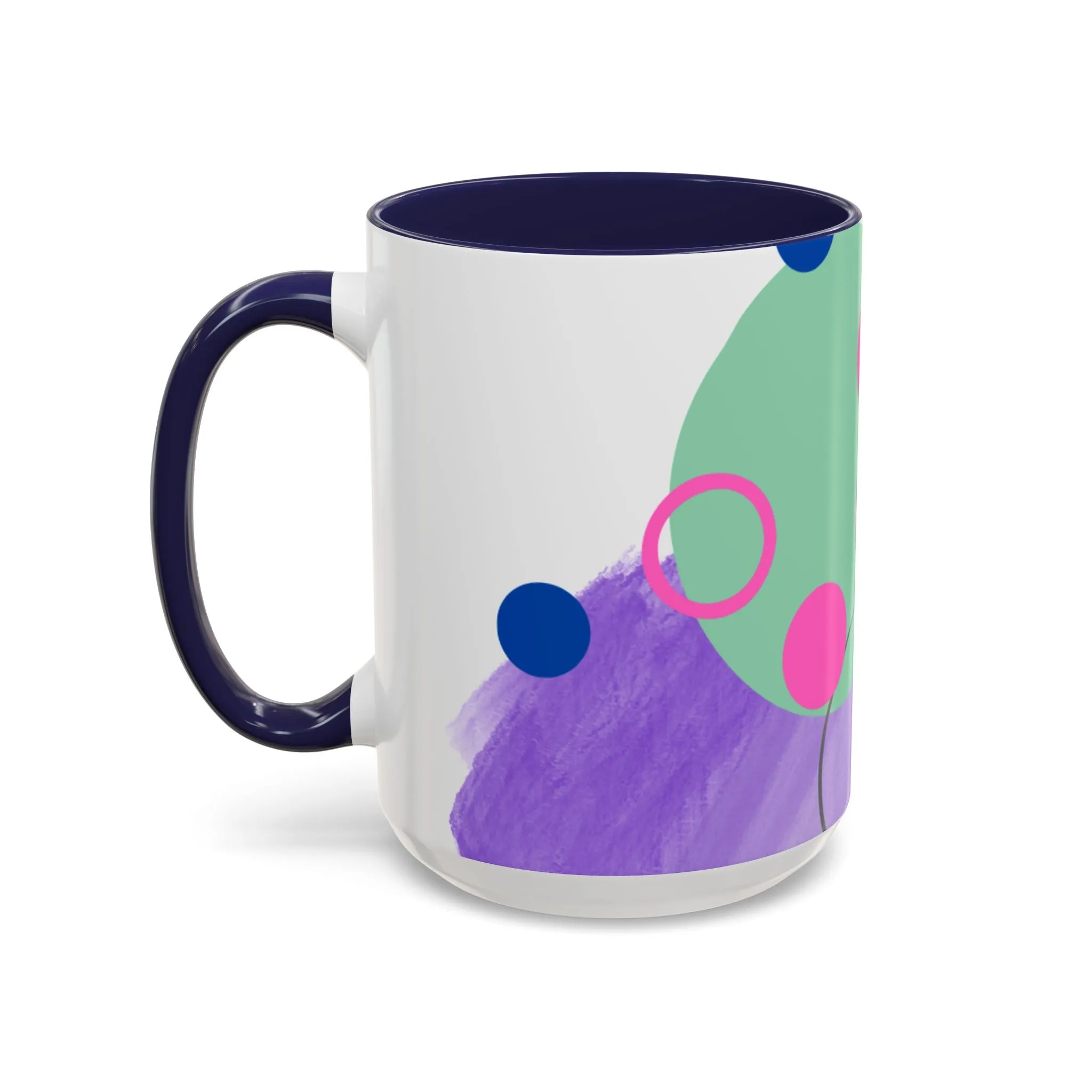 Mug - Abstract Digital Shapes Colorful Whimsical Minimalistic Design