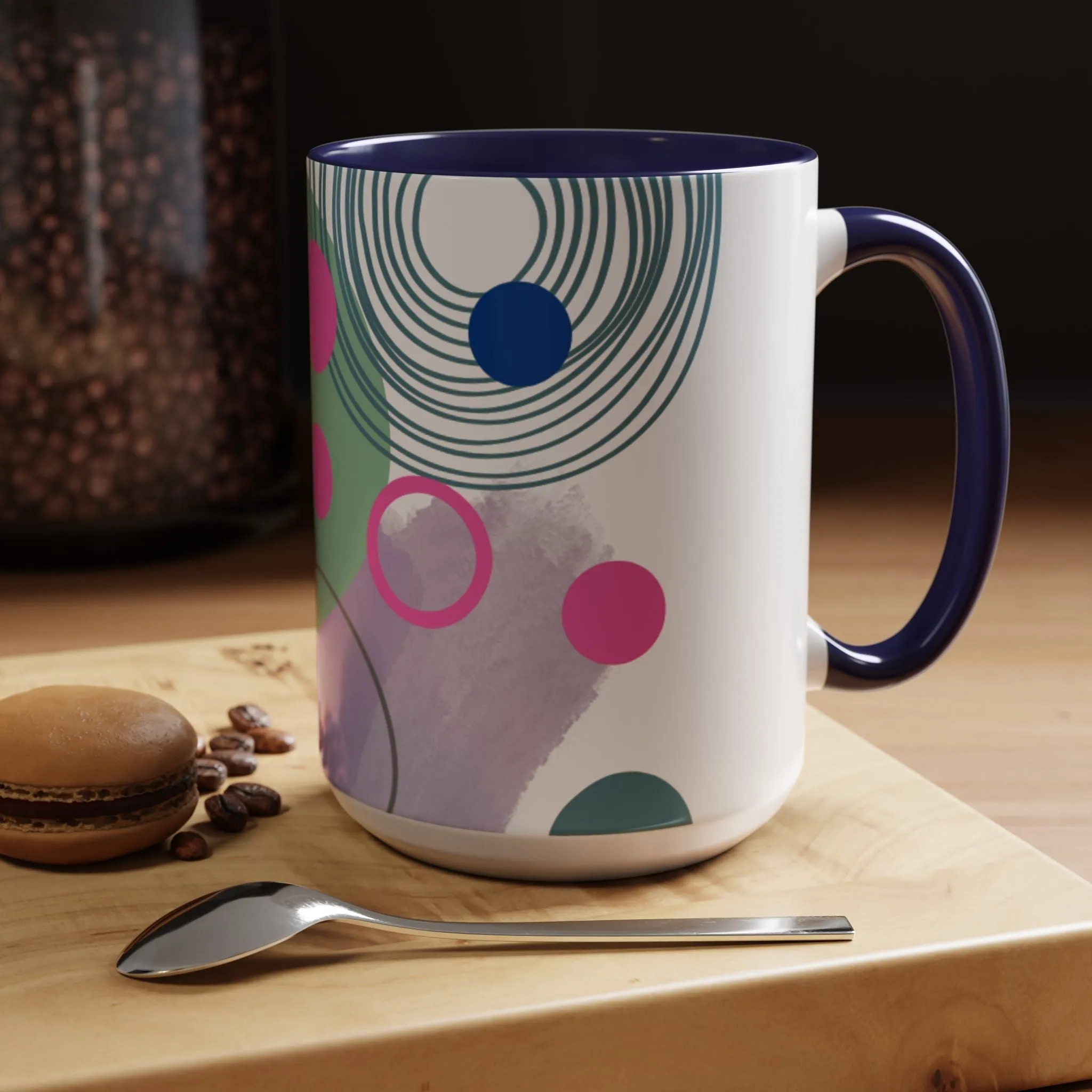 Mug - Abstract Digital Shapes Colorful Whimsical Minimalistic Design