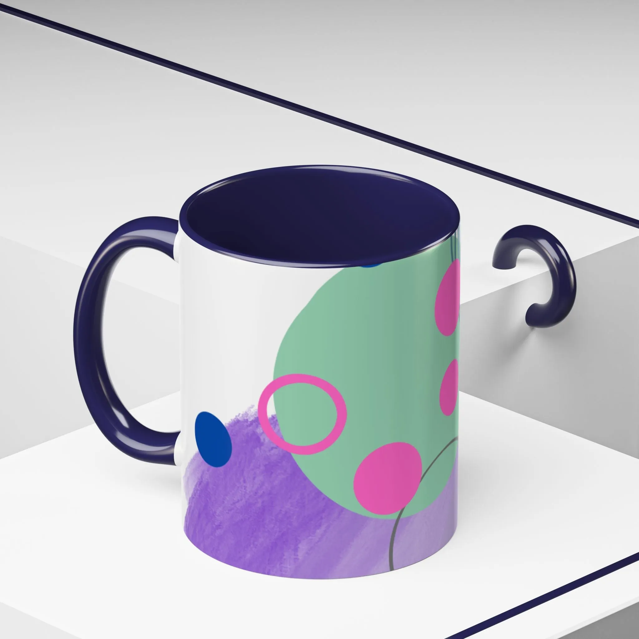 Mug - Abstract Digital Shapes Colorful Whimsical Minimalistic Design