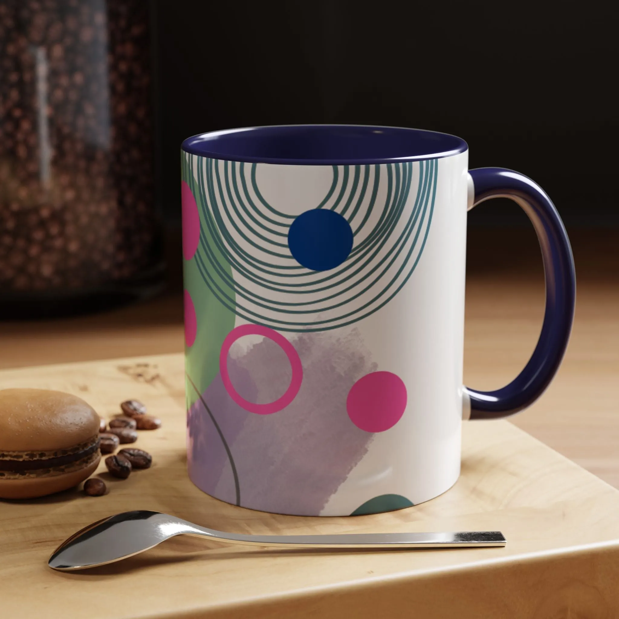 Mug - Abstract Digital Shapes Colorful Whimsical Minimalistic Design