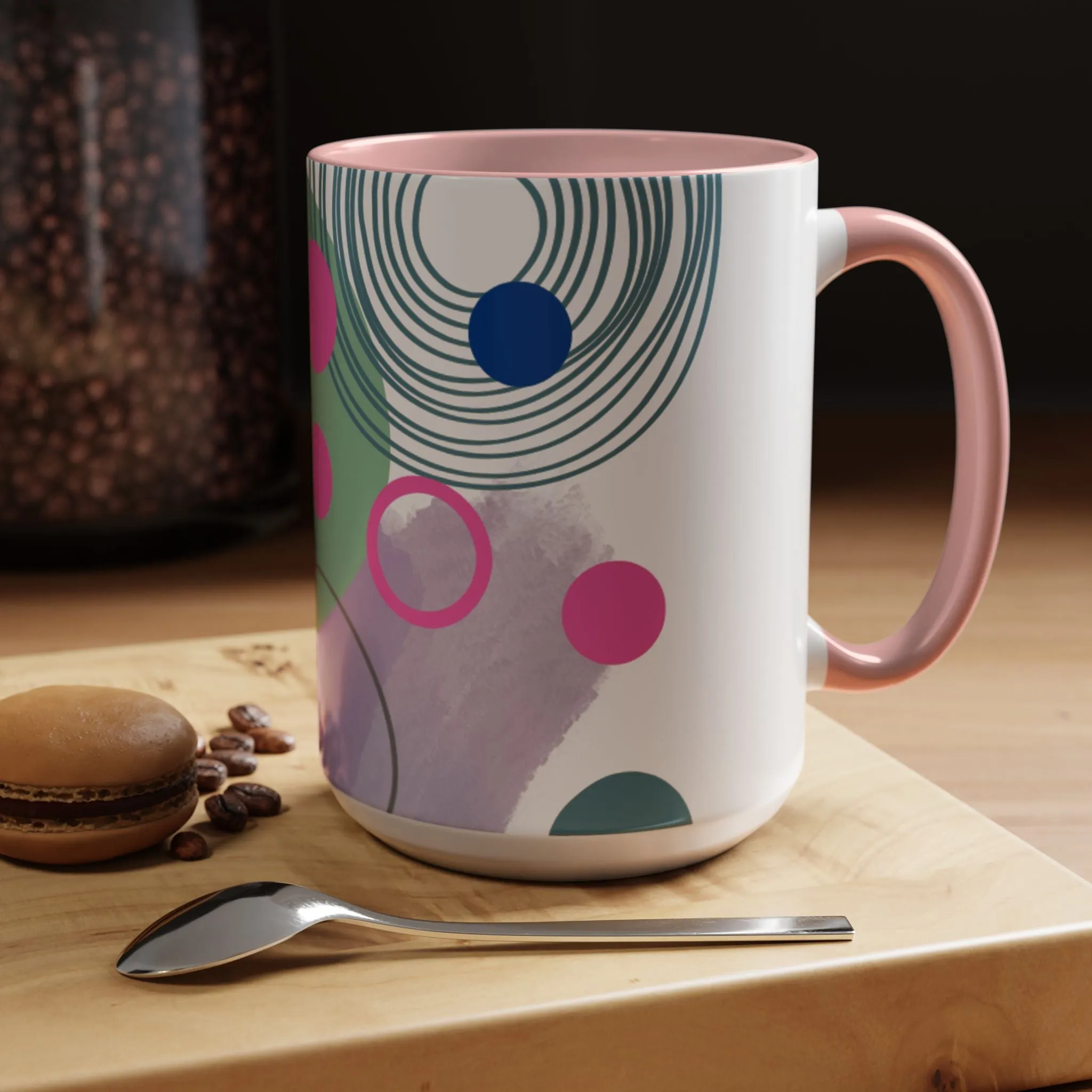 Mug - Abstract Digital Shapes Colorful Whimsical Minimalistic Design