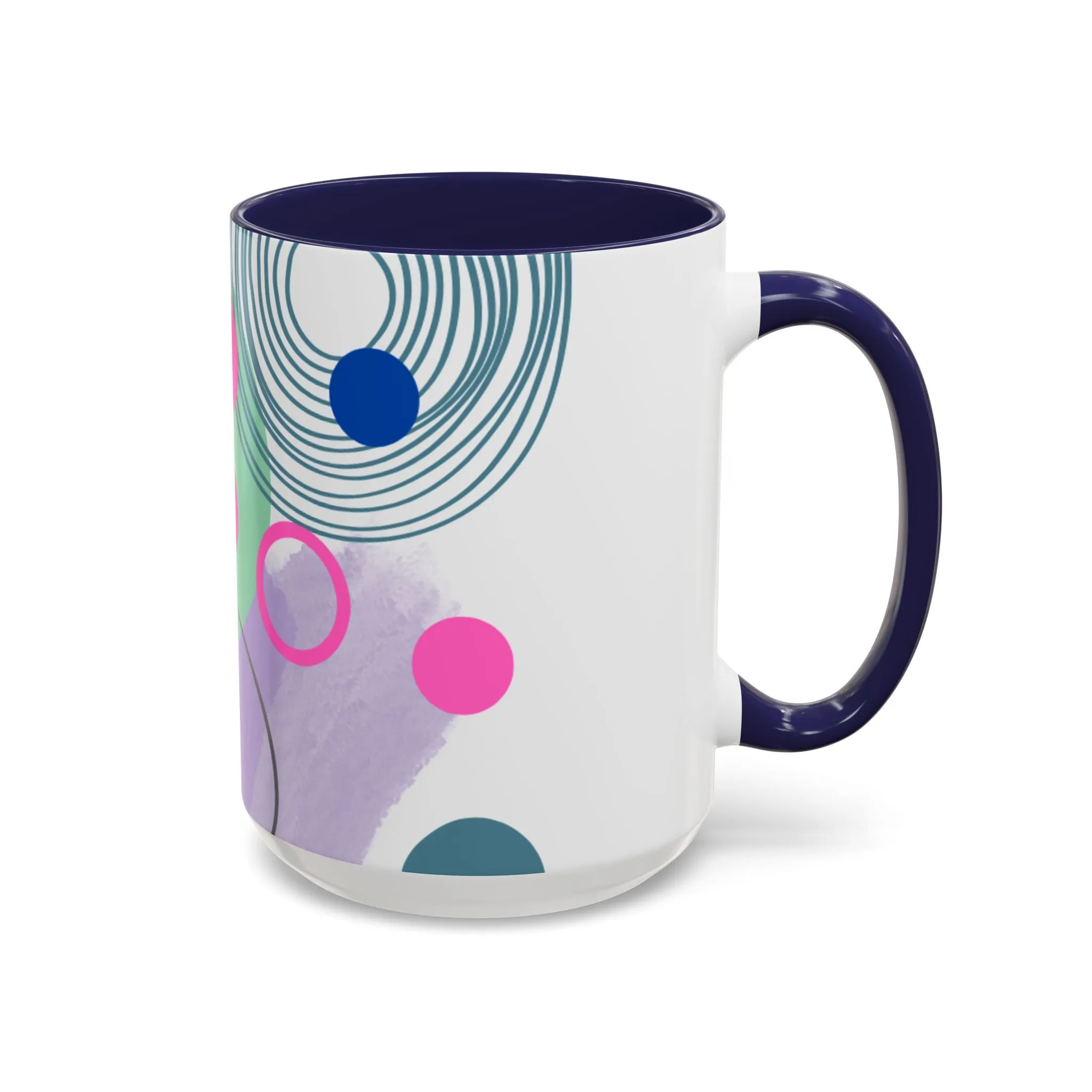 Mug - Abstract Digital Shapes Colorful Whimsical Minimalistic Design