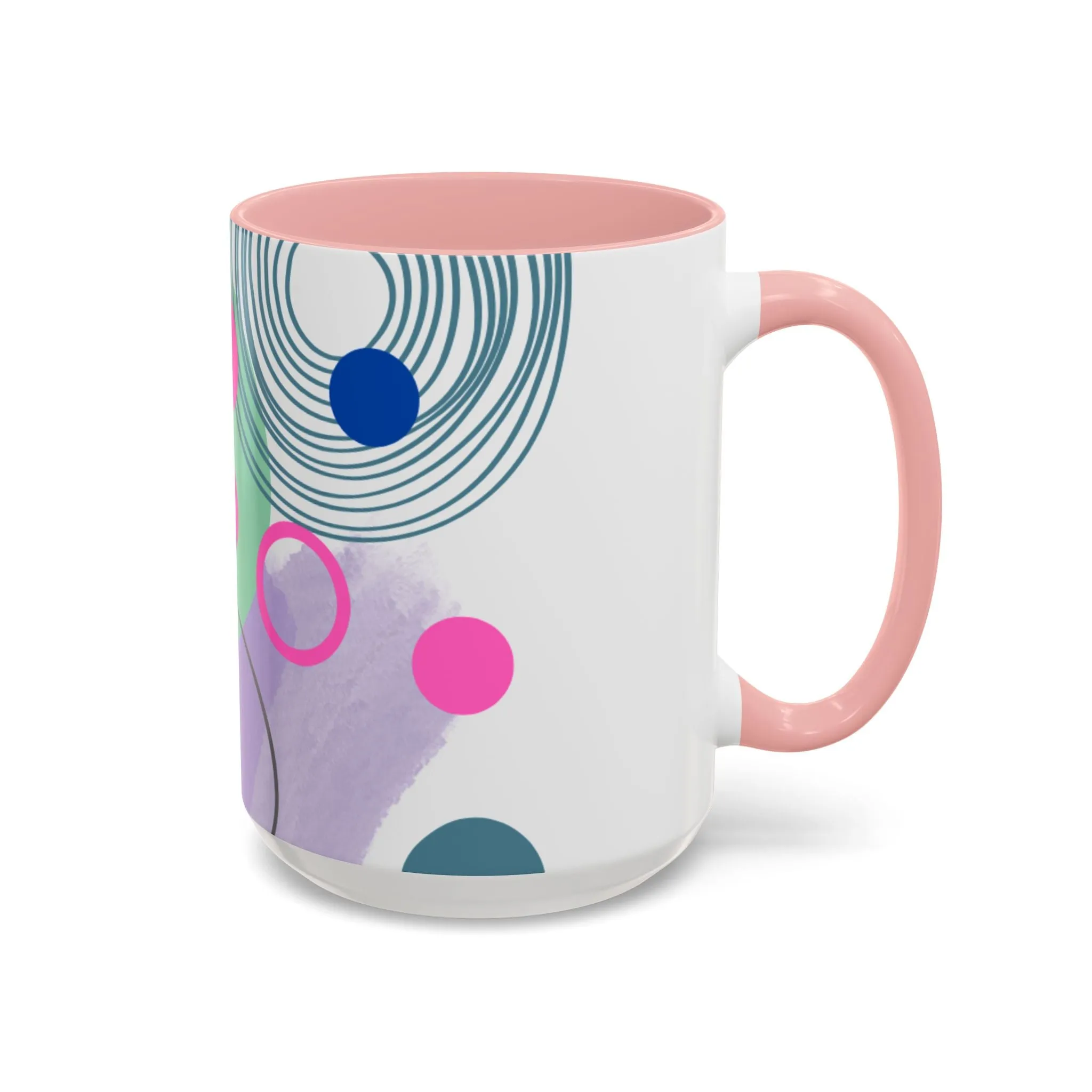 Mug - Abstract Digital Shapes Colorful Whimsical Minimalistic Design