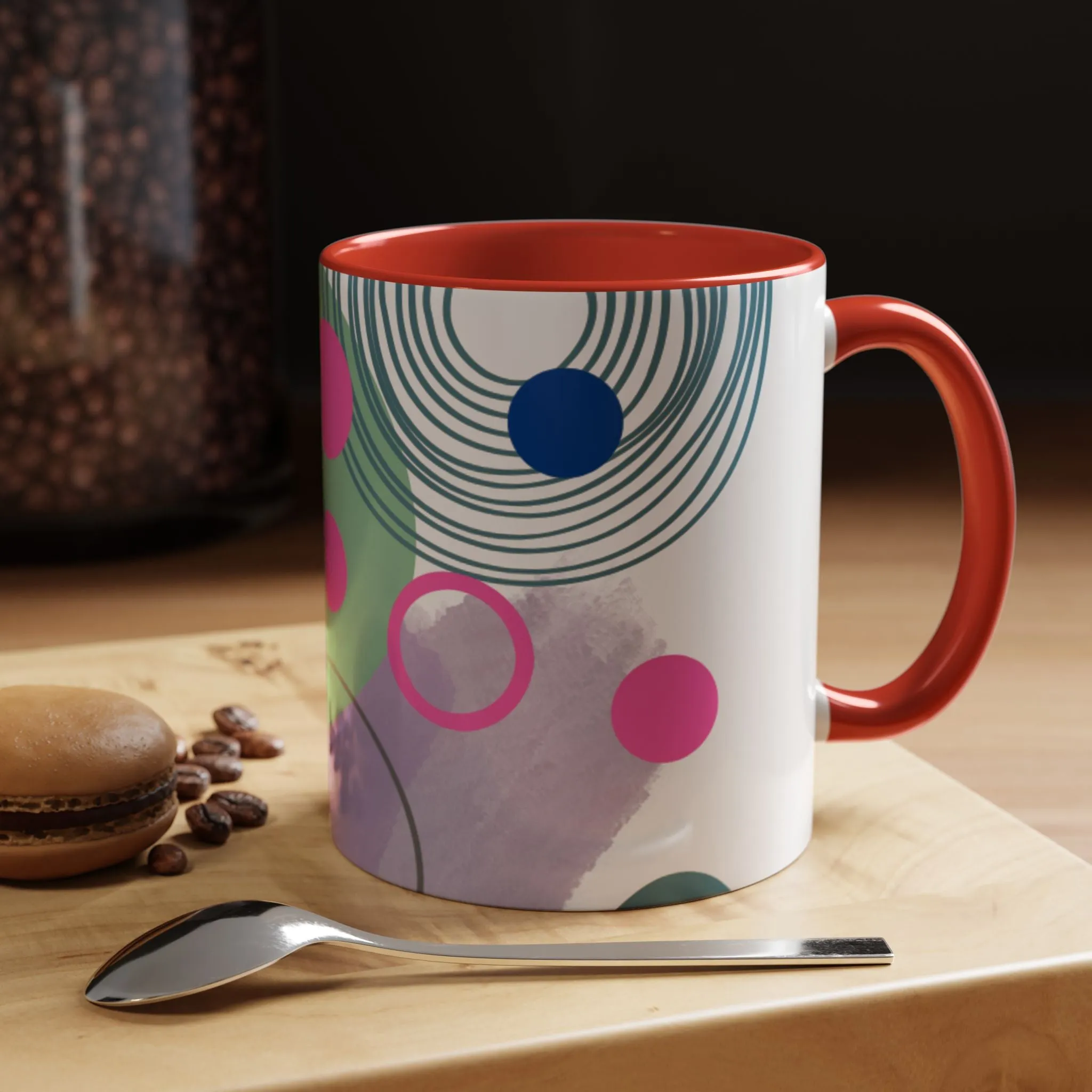 Mug - Abstract Digital Shapes Colorful Whimsical Minimalistic Design