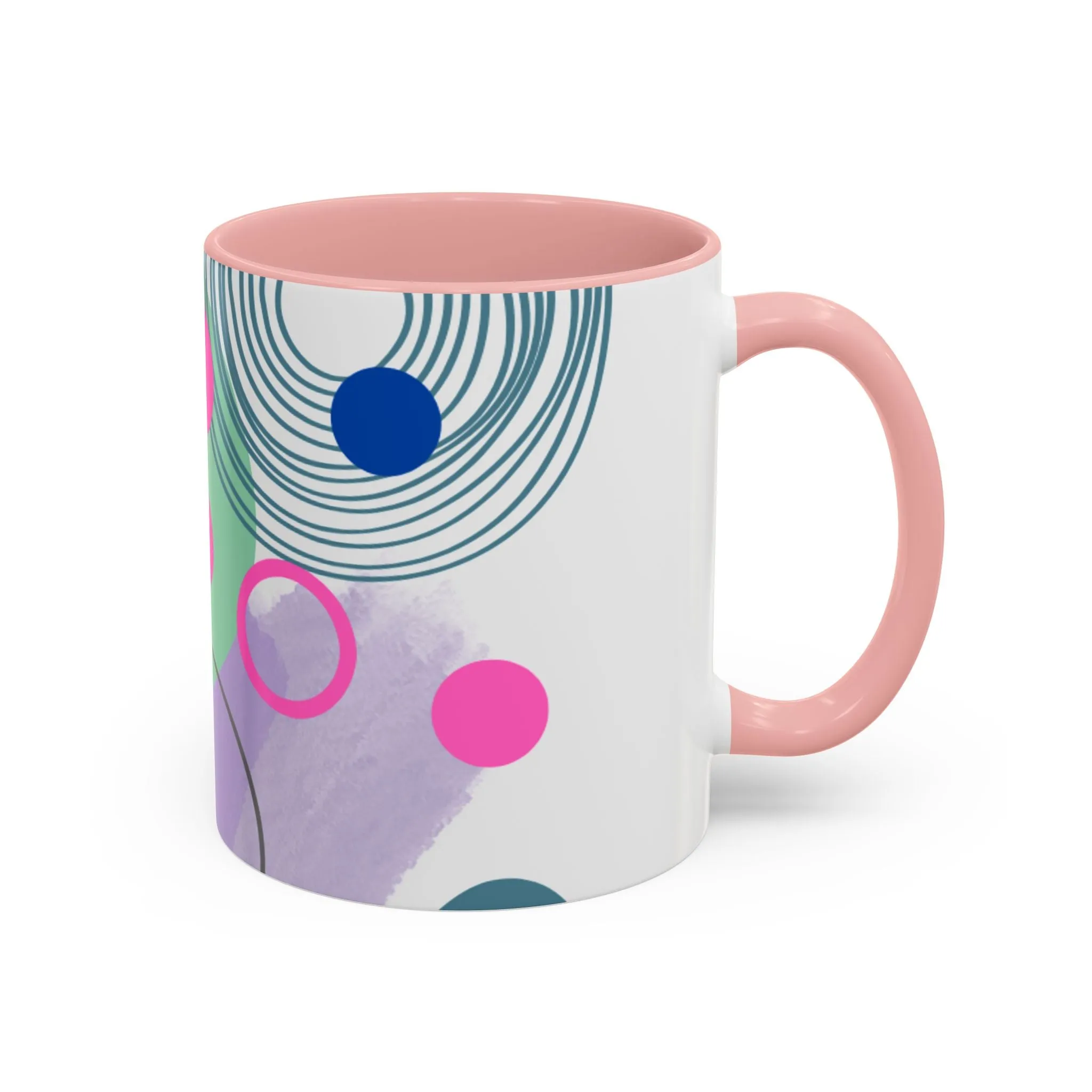 Mug - Abstract Digital Shapes Colorful Whimsical Minimalistic Design