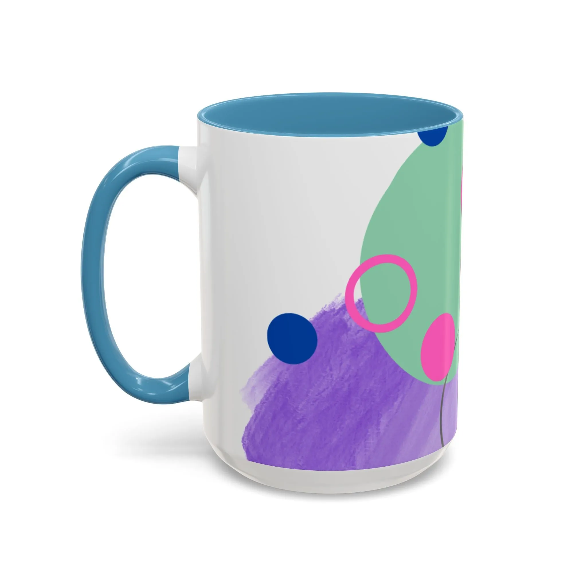 Mug - Abstract Digital Shapes Colorful Whimsical Minimalistic Design