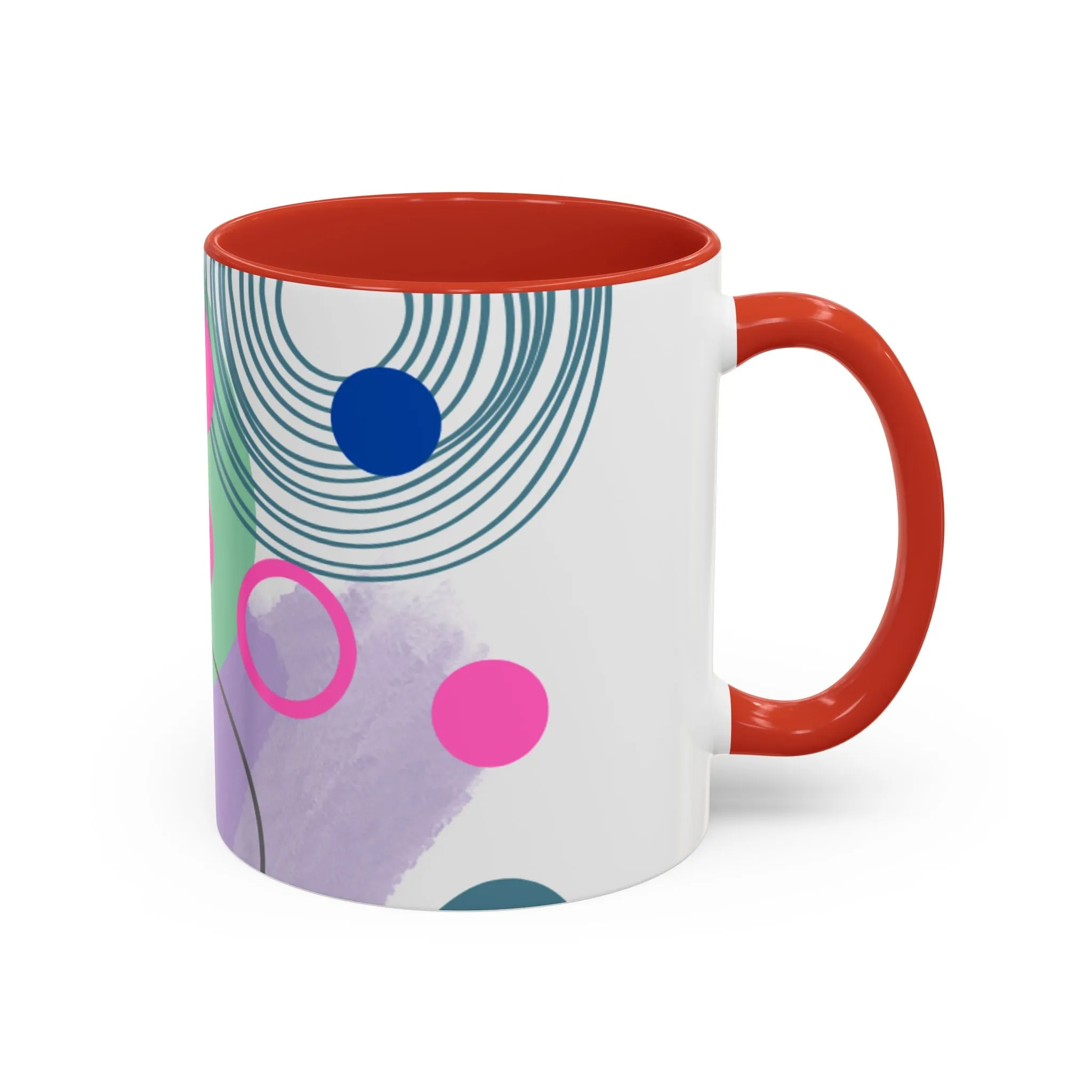 Mug - Abstract Digital Shapes Colorful Whimsical Minimalistic Design