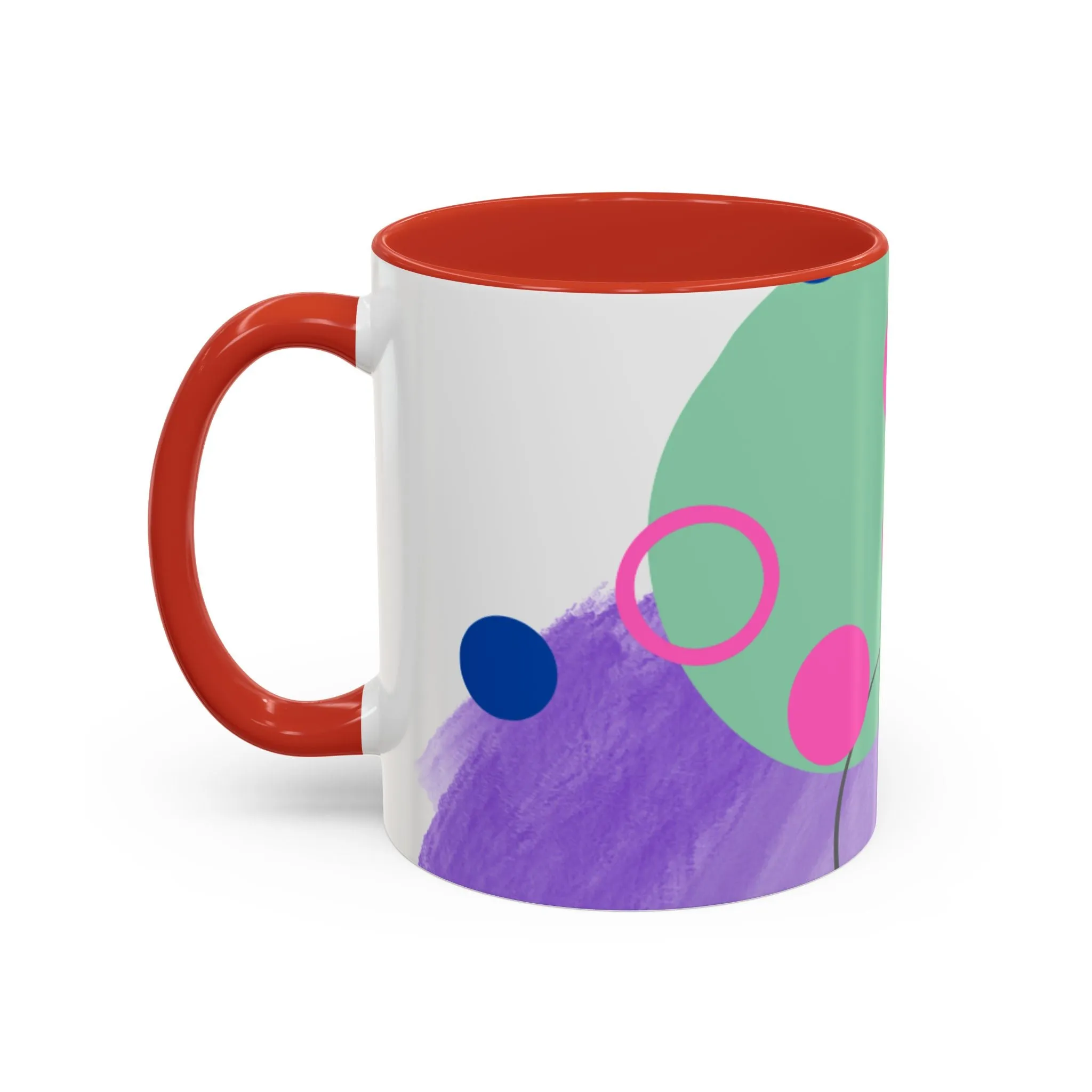 Mug - Abstract Digital Shapes Colorful Whimsical Minimalistic Design