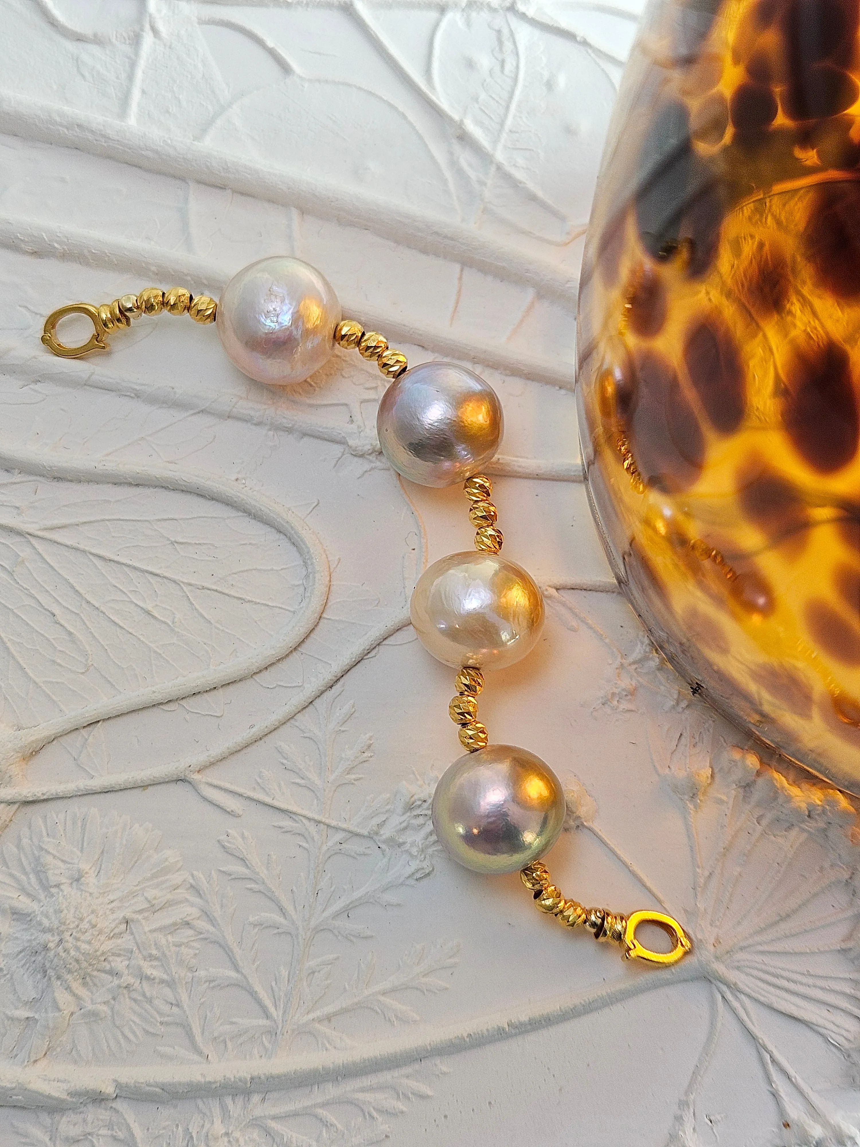 Necklace Extender - Freshwater Edison Pearls 18K Gold