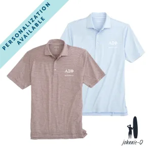 New! Alpha Sig Personalized Johnnie-O Striped Polo