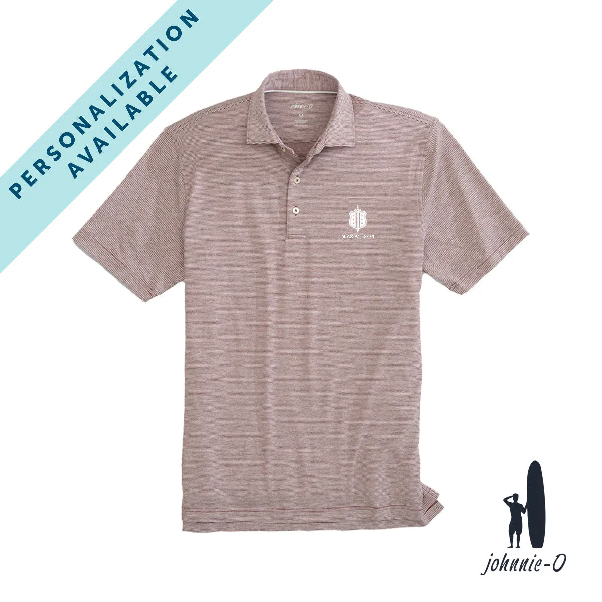 New! Phi Delt Personalized Johnnie-O Striped Polo