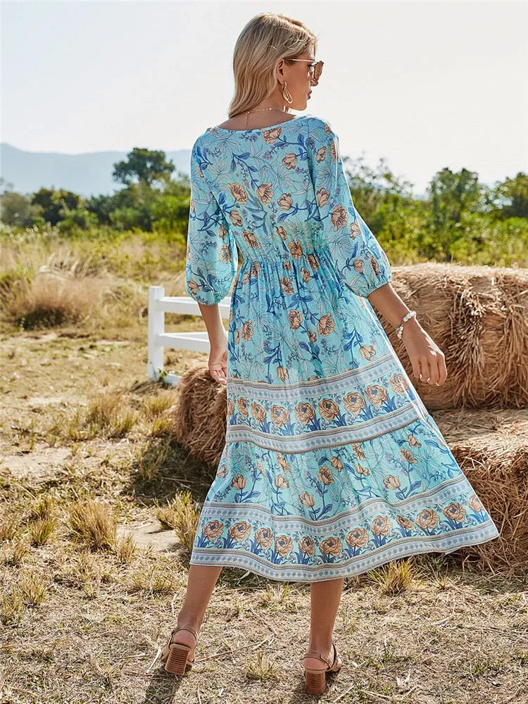 Nova - Timeless Boho Midi Dress