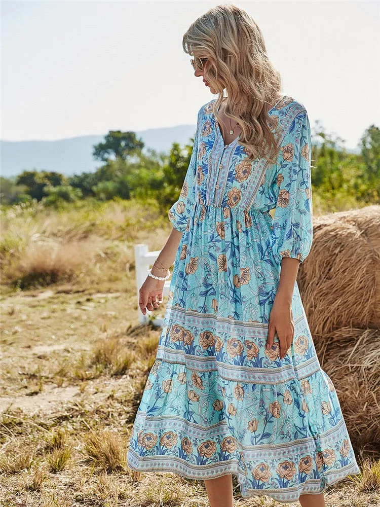 Nova - Timeless Boho Midi Dress