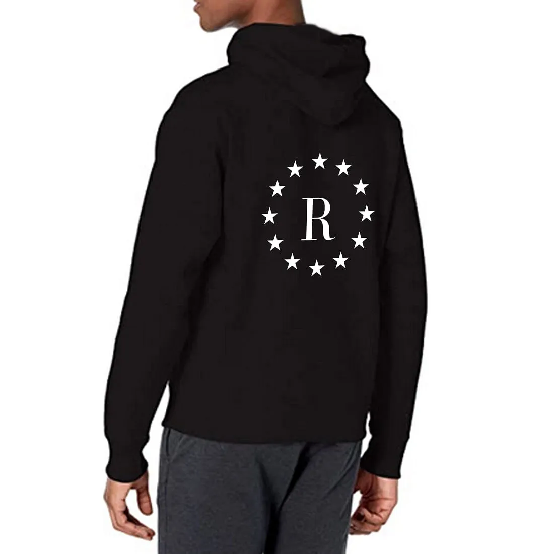 Nutcase Black Custom Hoodie with Name Initial Unisex