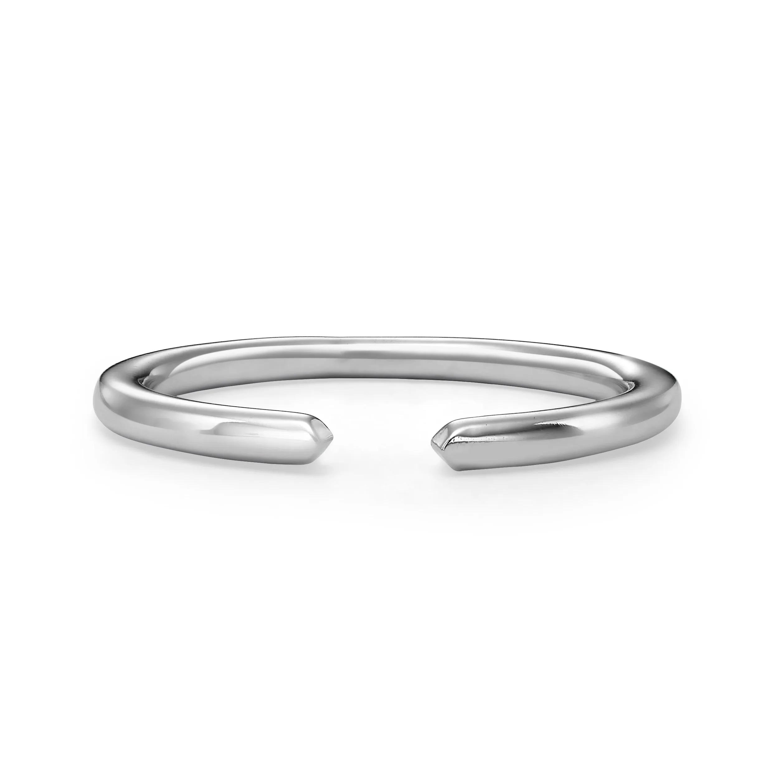 Open Wedding Ring In 14K White Gold (1.80mm)