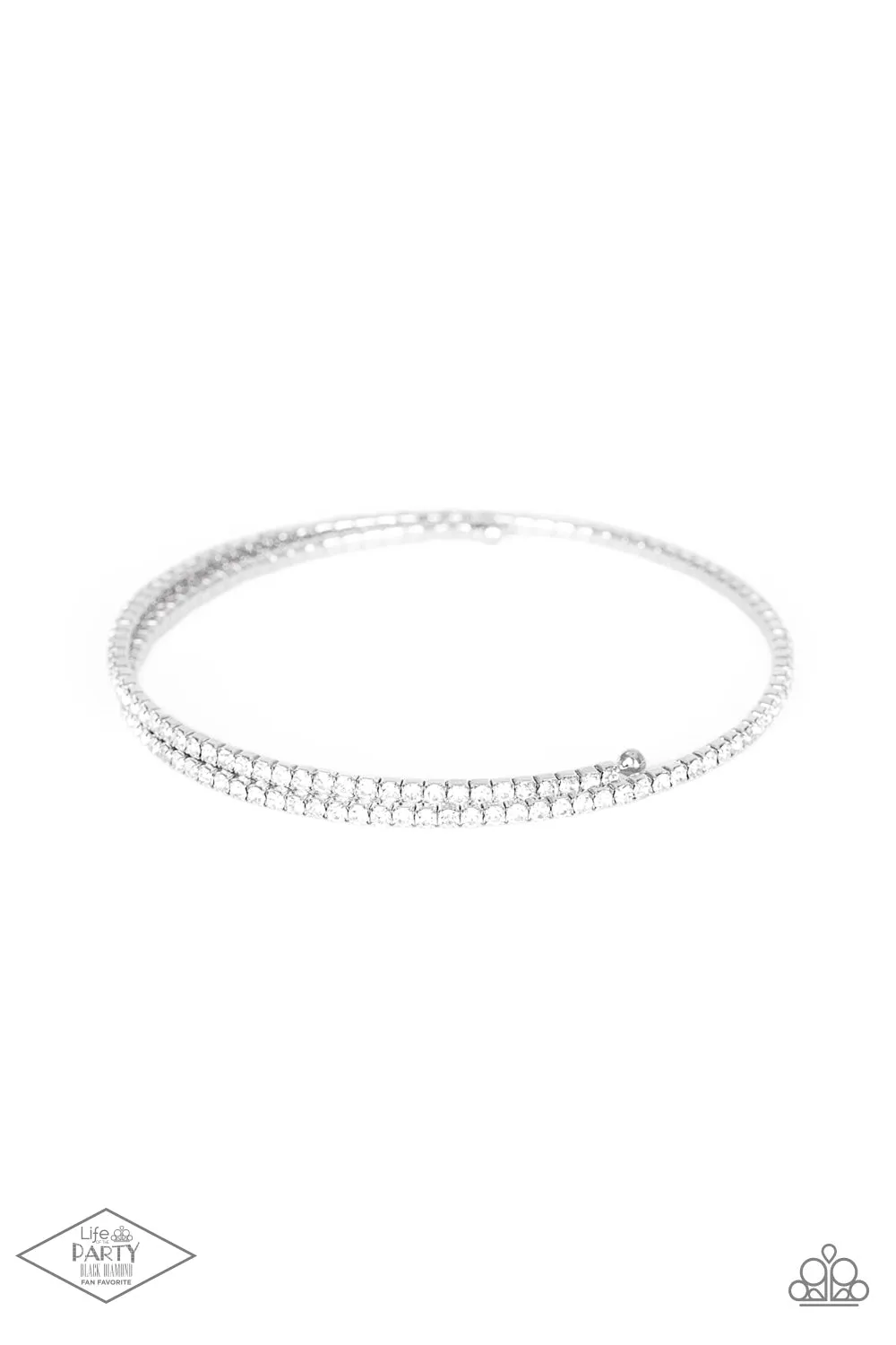 Paparazzi Sleek Sparkle - White Bracelet