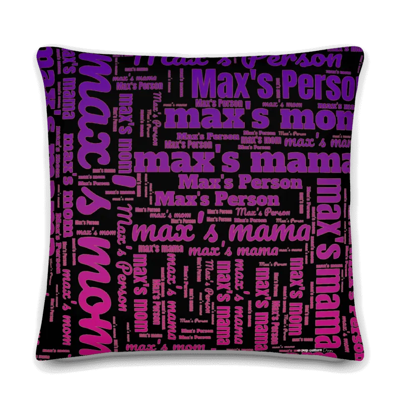 Personalized Dog Name Word Art Ombre Cotton Twill Personalized Throw Pillow