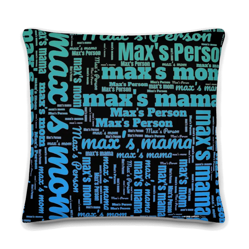 Personalized Dog Name Word Art Ombre Cotton Twill Personalized Throw Pillow