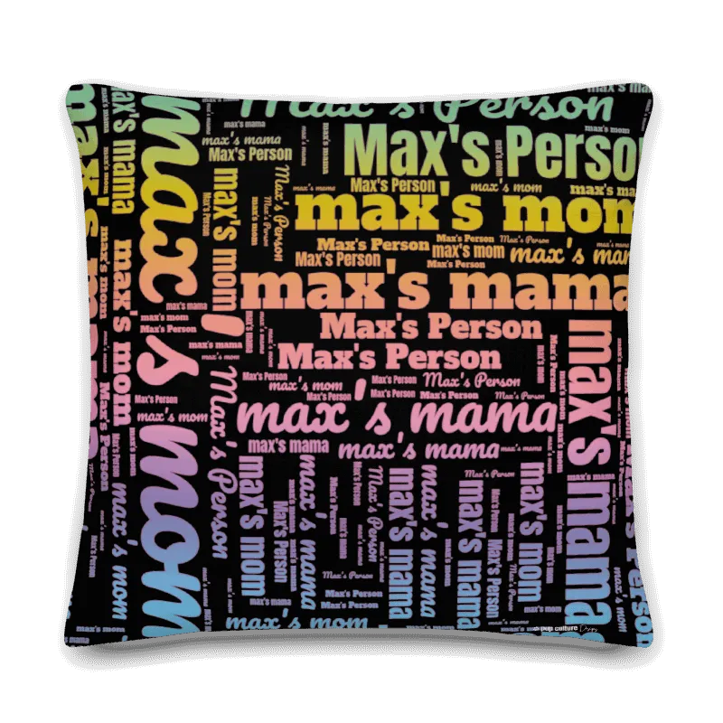 Personalized Dog Name Word Art Ombre Cotton Twill Personalized Throw Pillow