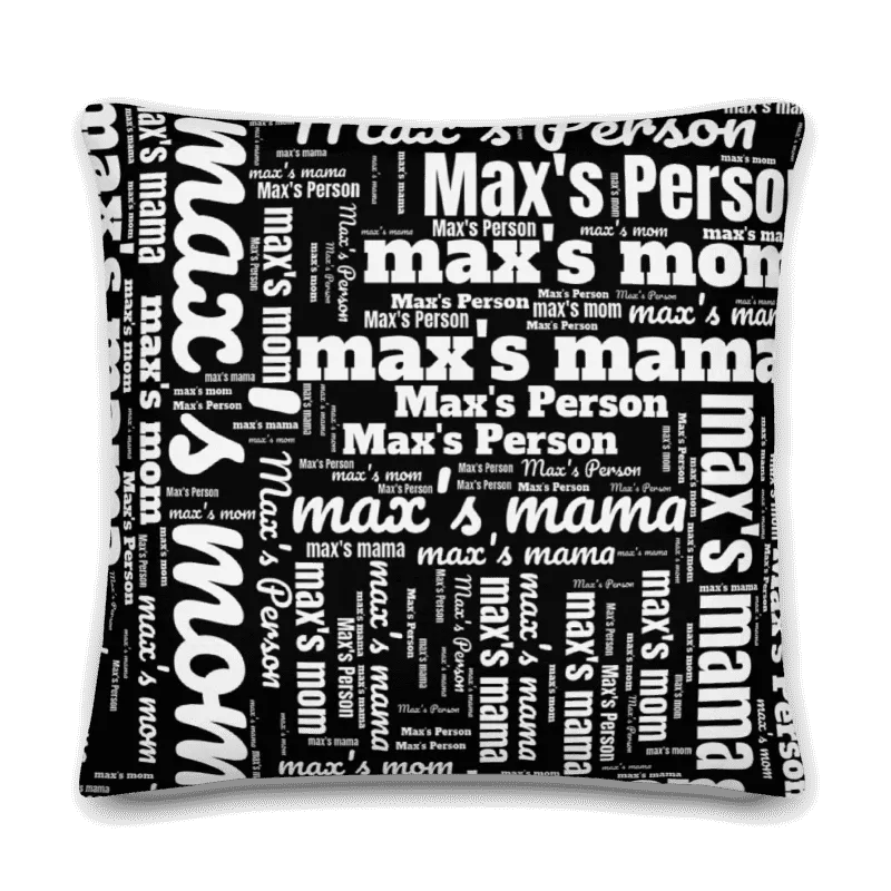 Personalized Dog Name Word Art Ombre Cotton Twill Personalized Throw Pillow