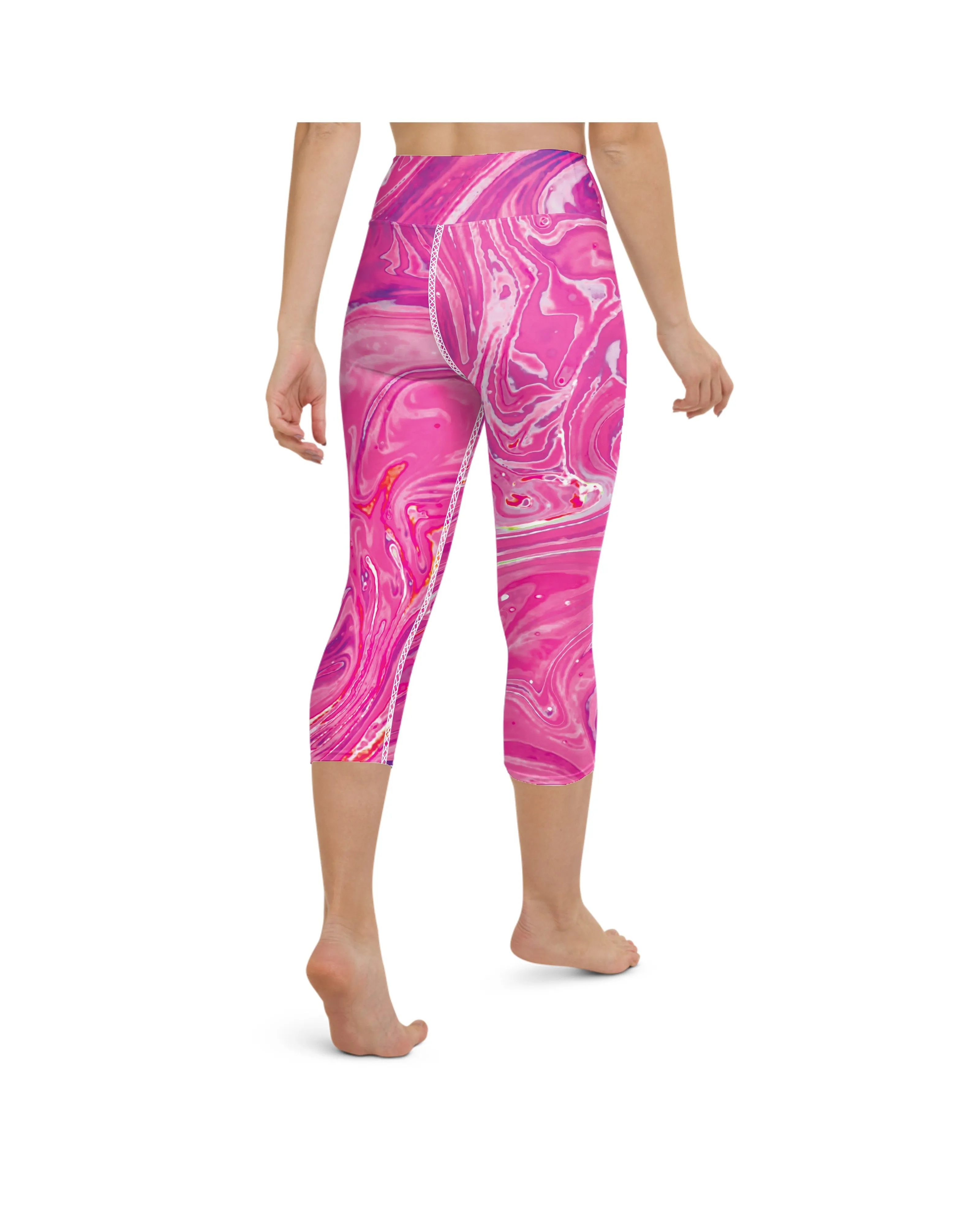 Pink Swirl Yoga Capris