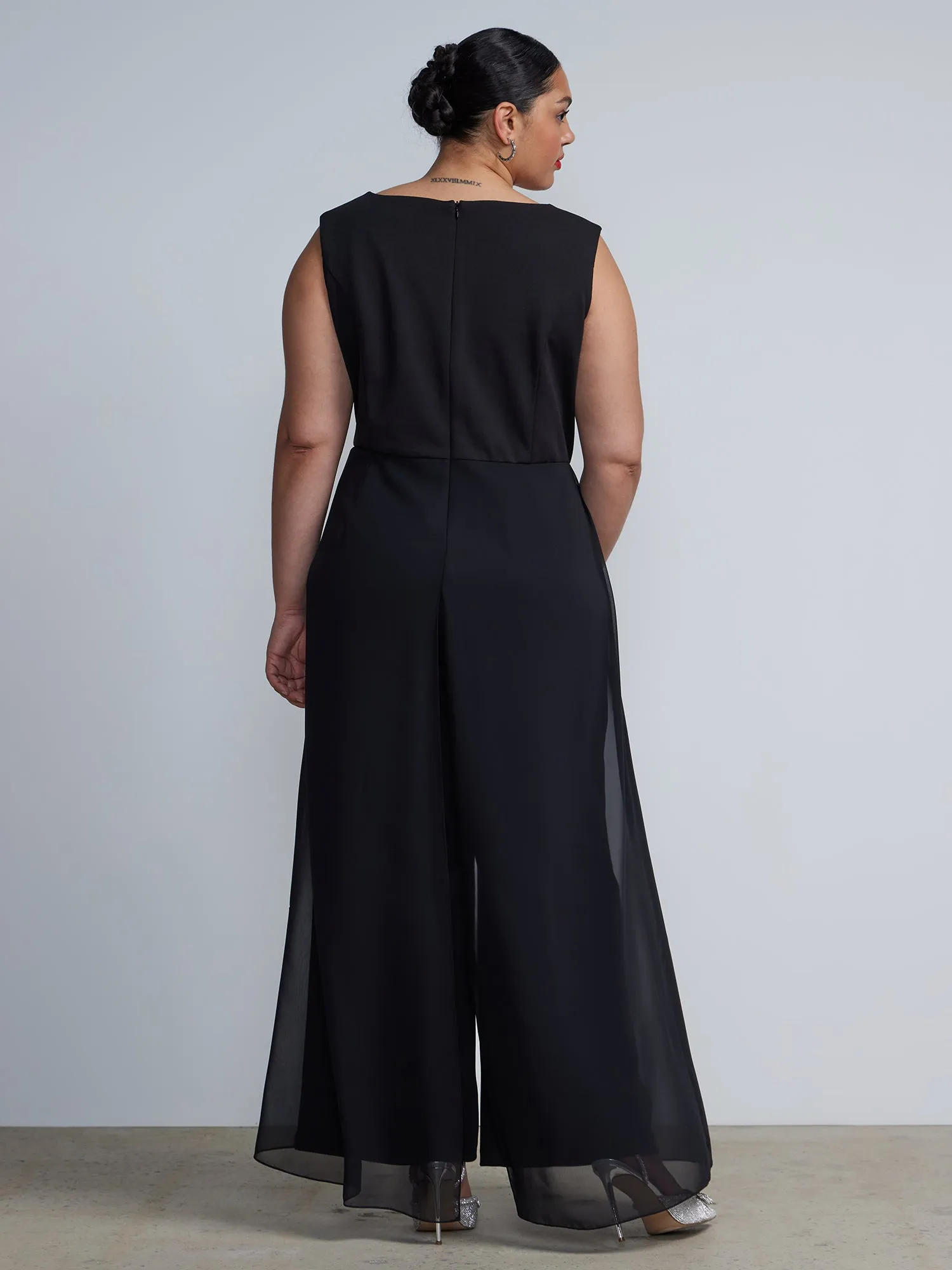 Plus Chiffon Jumpsuit