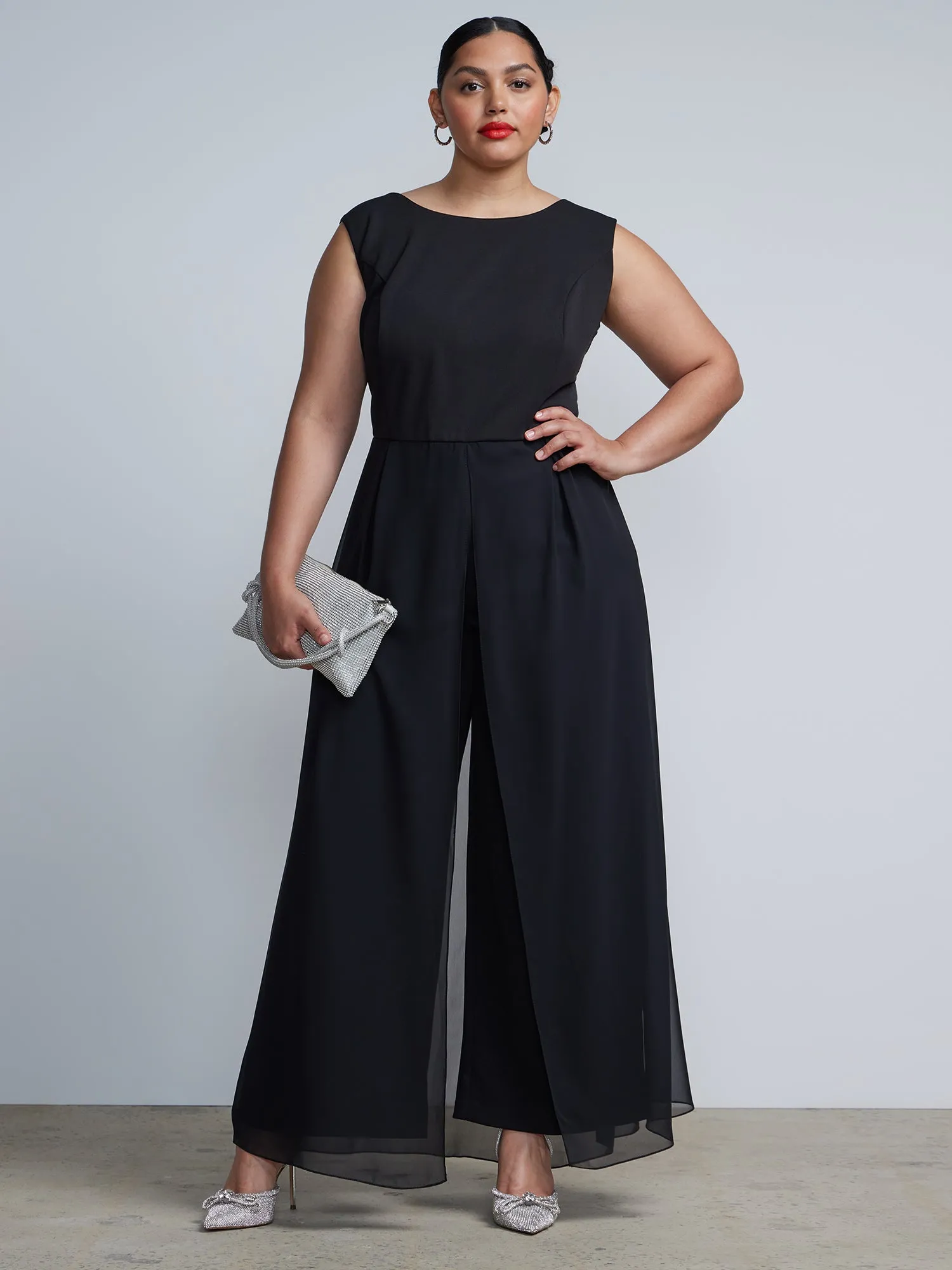 Plus Chiffon Jumpsuit